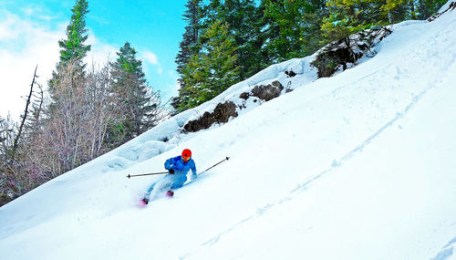 Person skiing on mountain