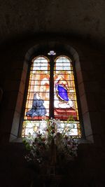 Church seen through window