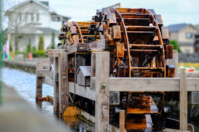 Water wheels in canal