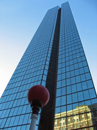 Low angle view of modern building against sky