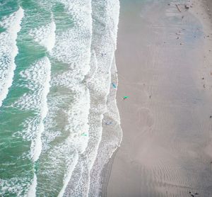Full frame shot of sea, tofino beach vancouver island from above