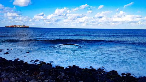 Scenic view of sea against sky
