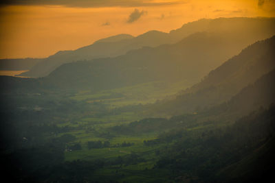 Early morning in sipinsur near lake toba