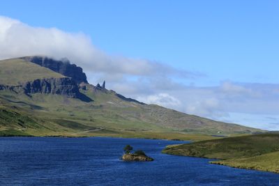 Scenic view of mountain against sky