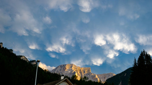 Panoramic view of mountains against sky