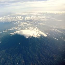 Aerial view of sea against sky