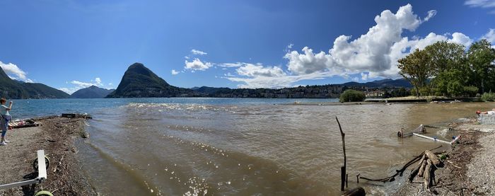 Panoramic view of sea against sky