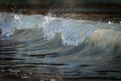 Waves splashing in water