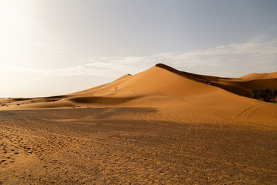 Scenic view of desert against sky