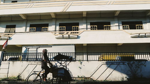 Man cycling on bicycle