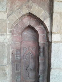 Brick wall of building