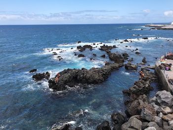 Scenic view of sea against sky