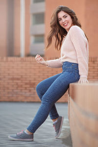 Portrait of smiling young woman