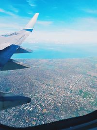 Airplane flying in sky