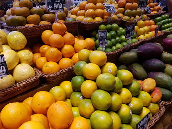 Fresh fruits for sale in market