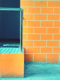 View of yellow wall of building