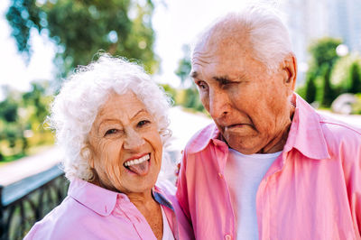 Side view of senior woman looking away