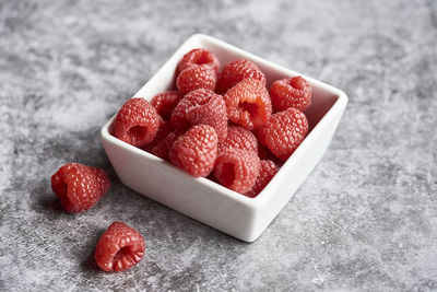 Close-up of strawberry on table