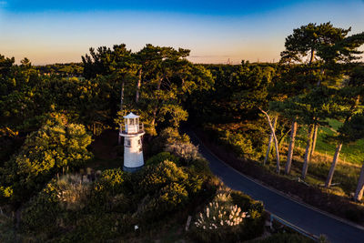 Lepe lighthouse - sunrise drone shot