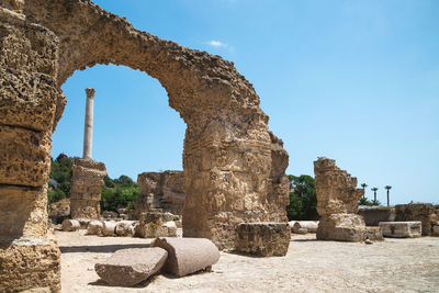 Ruins of the baths of antoninus. carthage, tunisia.