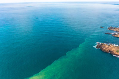 High angle view of sea against sky