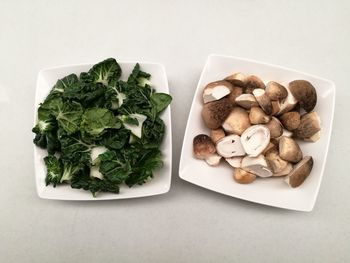 High angle view of food on table