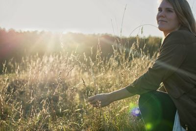 Woman in field