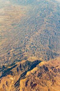 High angle view of dramatic landscape