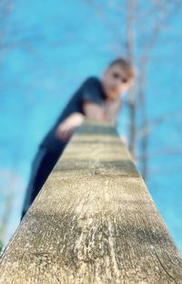 High angle view of woman in swimming pool
