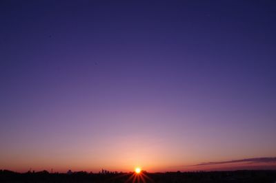 Scenic view of sunset over landscape