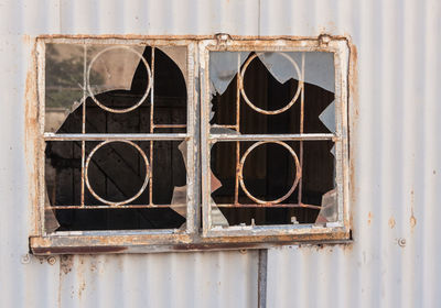 Old rusty metal window