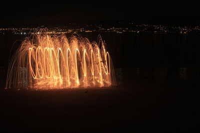 Light trails at night