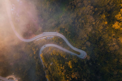 High angle view of road