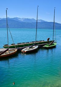 Boats in sea