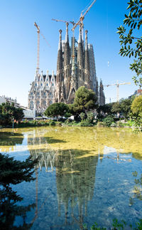 Reflection of building in lake