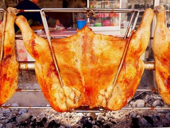 Close-up of meat for sale at market