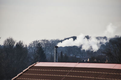 View of house roof against sky