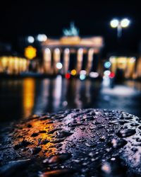 Illuminated city at night