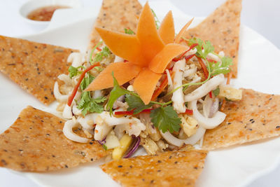 Close-up of food in plate