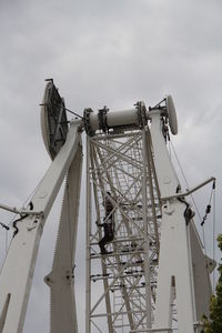 Low angle view of ferris wheel against sky