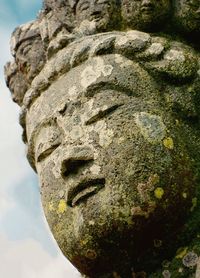 Close-up of carving on wall
