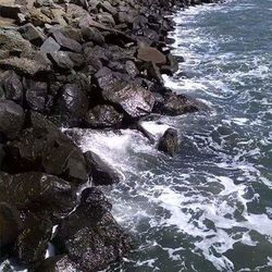 Rocks in water