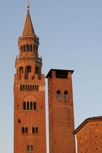 Bell tower called torrazzo in cremona, italy