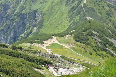 High angle view of valley