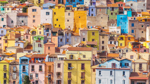 Full frame shot of residential buildings