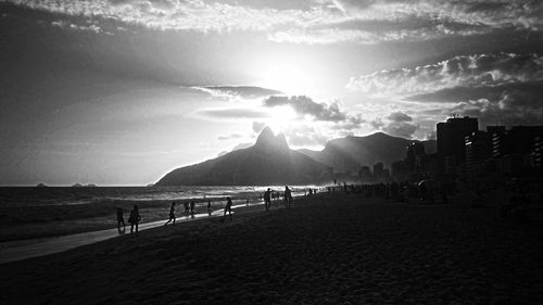 Panoramic view of beach against sky