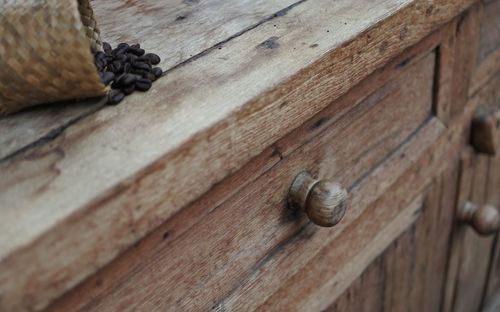 Close-up of wooden door