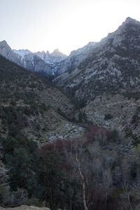 Scenic view of mountains against clear sky