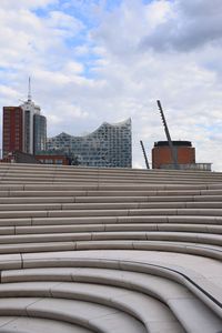 Low angle view of buildings against sky