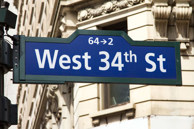 Low angle view of information sign